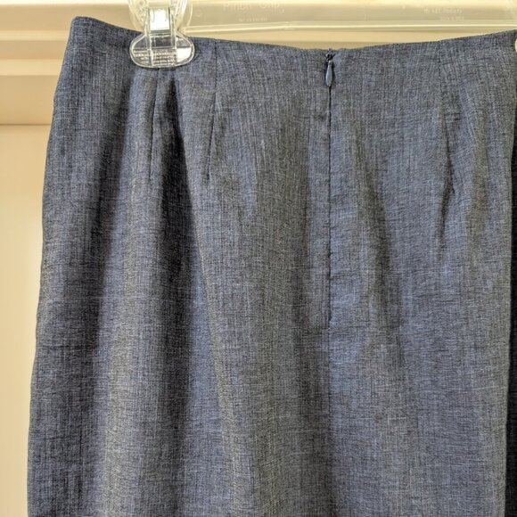 Dana Buchman Suit Skirt Great Fit Denim-blue sz 10 Perfect Condition, bonus top - Picture 2 of 14